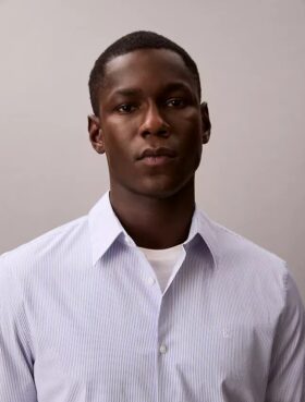 Cotton Stretch Stripe Slim Button-Down Shirt Cotton Stretch Stripe Slim Button-Down Shirt