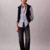 Cotton Stretch Stripe Slim Button-Down Shirt