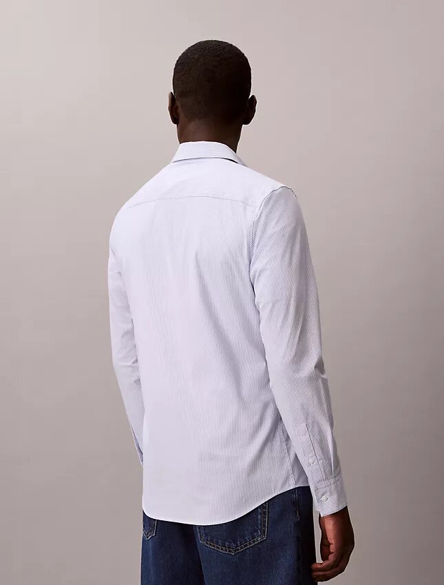 Cotton Stretch Stripe Slim Button-Down Shirt Cotton Stretch Stripe Slim Button-Down Shirt