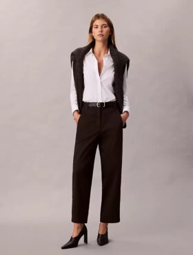 Cotton Stretch Twill Barrel Pants