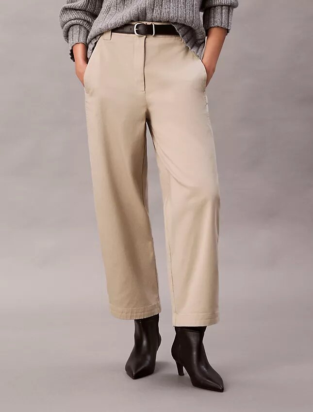 Cotton Stretch Twill Barrel Pants Cotton Stretch Twill Barrel Pants