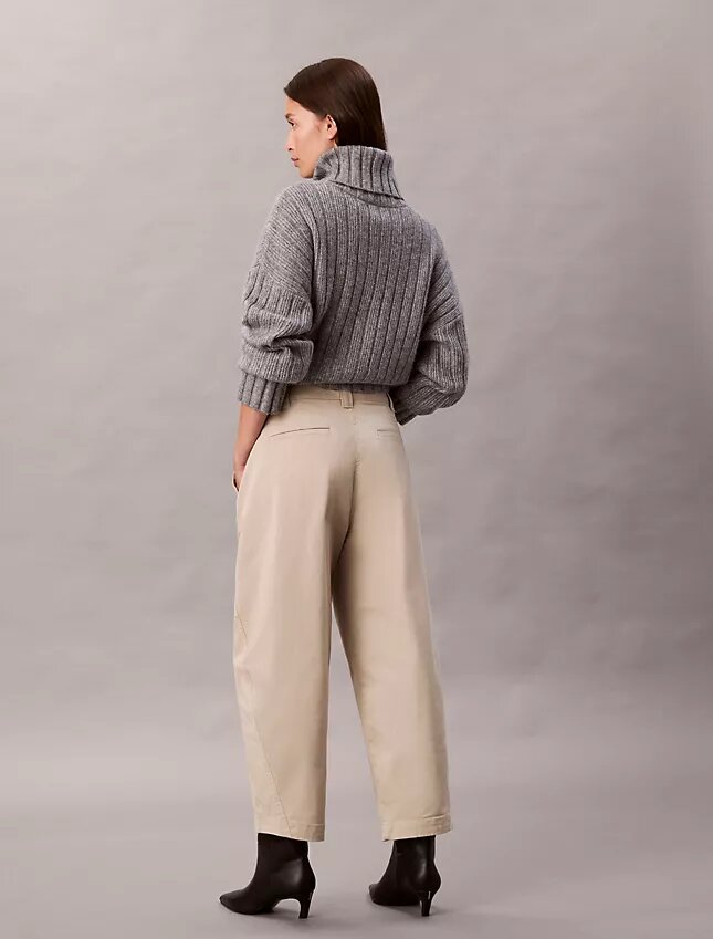 Cotton Stretch Twill Barrel Pants Cotton Stretch Twill Barrel Pants