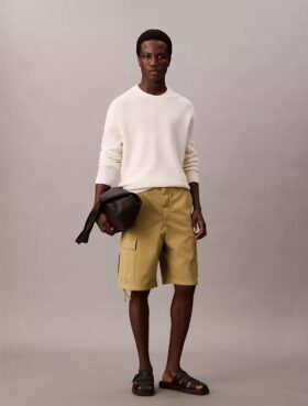 Cotton Stretch Twill Cargo Shorts