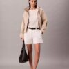 Cotton Stretch Twill Pleated Bermuda Shorts Cotton Stretch Twill Pleated Bermuda Shorts