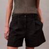 Cotton Stretch Twill Pleated Bermuda Shorts Cotton Stretch Twill Pleated Bermuda Shorts