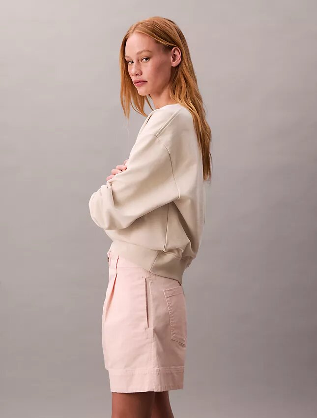 Cotton Stretch Twill Pleated Bermuda Shorts Cotton Stretch Twill Pleated Bermuda Shorts