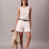 Cotton Stretch Twill Pleated Bermuda Shorts Cotton Stretch Twill Pleated Bermuda Shorts