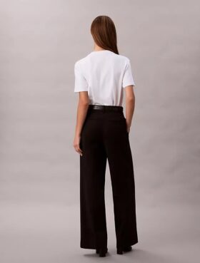 Cotton Stretch Wide Leg Chino Pants