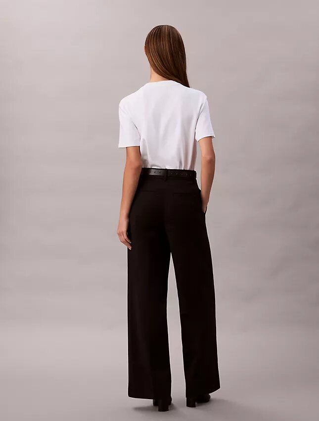 Cotton Stretch Wide Leg Chino Pants Cotton Stretch Wide Leg Chino Pants
