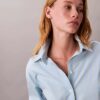 Cotton Stripe Relaxed Button-Down Shirt