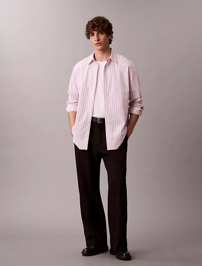 Cotton Stripe Relaxed Button-Down Shirt Cotton Stripe Relaxed Button-Down Shirt