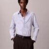Cotton Stripe Relaxed Button-Down Shirt