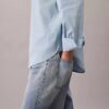 Cotton Stripe Relaxed Button-Down Shirt