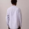 Cotton Stripe Relaxed Button-Down Shirt