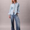 Cotton Stripe Relaxed Button-Down Shirt