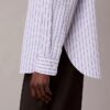 Cotton Stripe Relaxed Button-Down Shirt