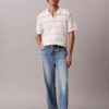 Cotton Stripe Sweater Polo Shirt Cotton Stripe Sweater Polo Shirt