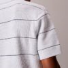 Cotton Stripe Sweater Polo Shirt