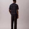 Cotton Stripe Sweater Polo Shirt Cotton Stripe Sweater Polo Shirt