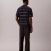 Cotton Stripe Sweater Polo Shirt Cotton Stripe Sweater Polo Shirt