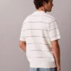 Cotton Stripe Sweater Polo Shirt Cotton Stripe Sweater Polo Shirt