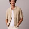 Cotton Sweater Button-Down Shirt