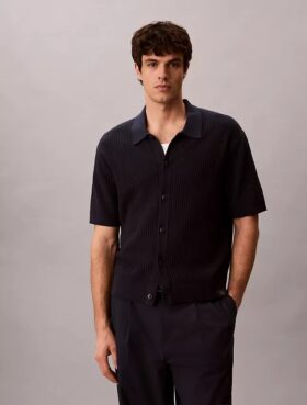 Cotton Sweater Button-Down Shirt