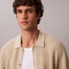 Cotton Sweater Button-Down Shirt