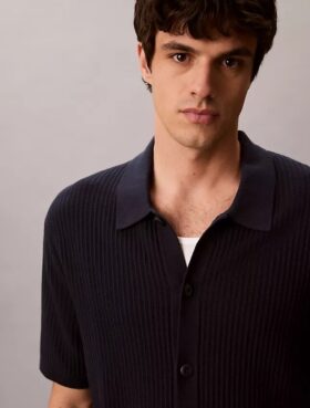 Cotton Sweater Button-Down Shirt