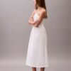 Cotton Twill Halter Midi Dress