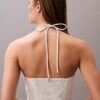 Cotton Twill Halter Midi Dress
