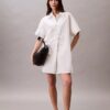 Cotton Twill Mini Shirt Dress Cotton Twill Mini Shirt Dress