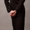 Crepe Midi Dress