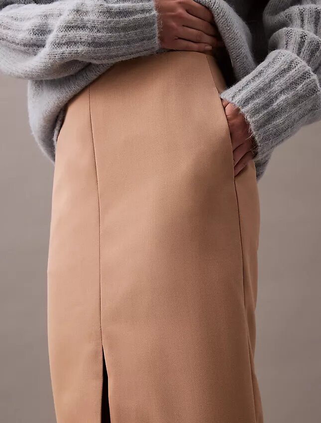 Crepe Midi Pencil Skirt Crepe Midi Pencil Skirt