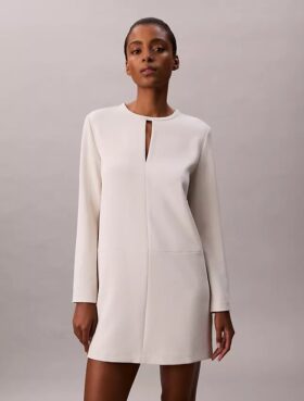Crepe Tailored Mini Dress Crepe Tailored Mini Dress