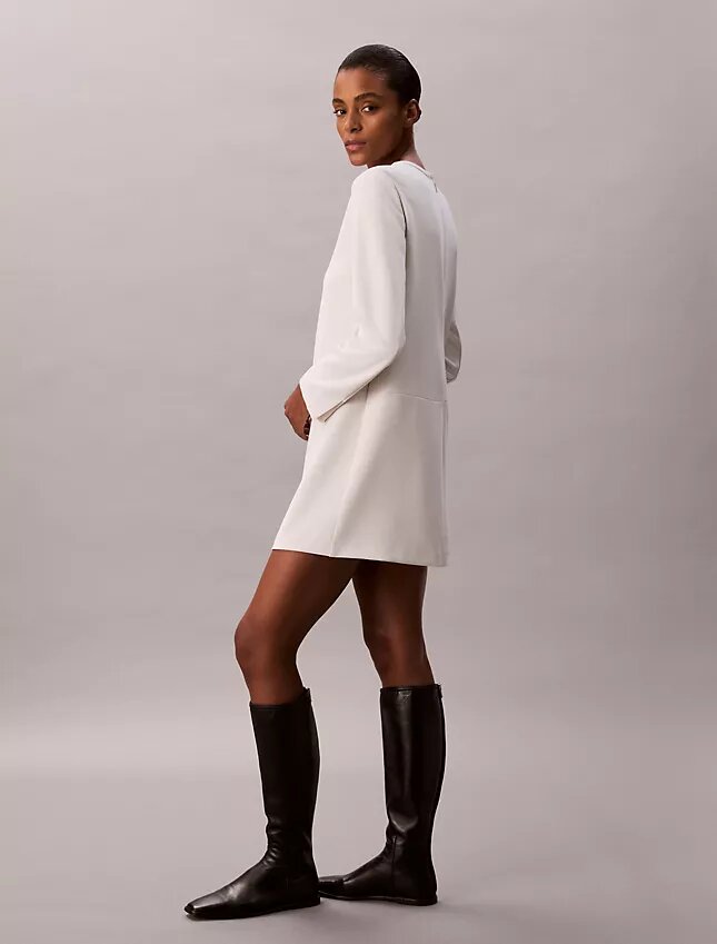 Crepe Tailored Mini Dress Crepe Tailored Mini Dress