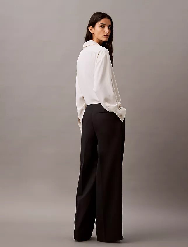 Crepe Wide Leg Trousers Crepe Wide Leg Trousers