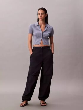 Crinkle Nylon Parachute Pants