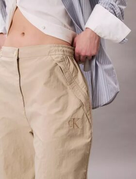 Crinkle Nylon Parachute Pants