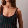 Crochet Beaded Tank Mini Dress