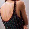 Crochet Beaded Tank Mini Dress