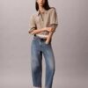Cropped Barrel Jeans