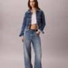 Cropped Denim Trucker Jacket Cropped Denim Trucker Jacket