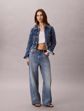 Cropped Denim Trucker Jacket