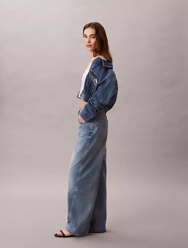 Cropped Denim Trucker Jacket Cropped Denim Trucker Jacket
