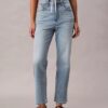 Cropped High Rise Lyocell Blend Straight Jeans Cropped High Rise Lyocell Blend Straight Jeans