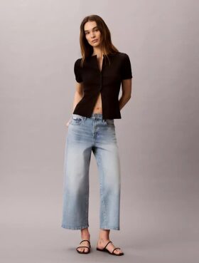 Cropped Wide Leg Jeans