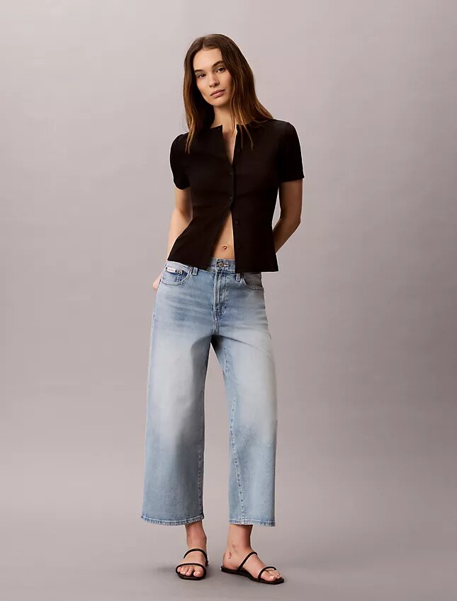 Cropped Wide Leg Jeans Cropped Wide Leg Jeans