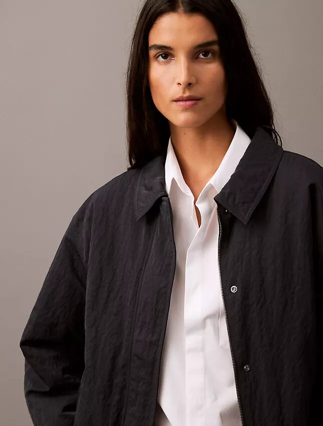 Crushed Nylon Bomber Jacket Crushed Nylon Bomber Jacket