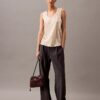 Crushed Satin Print Tank Top Crushed Satin Print Tank Top